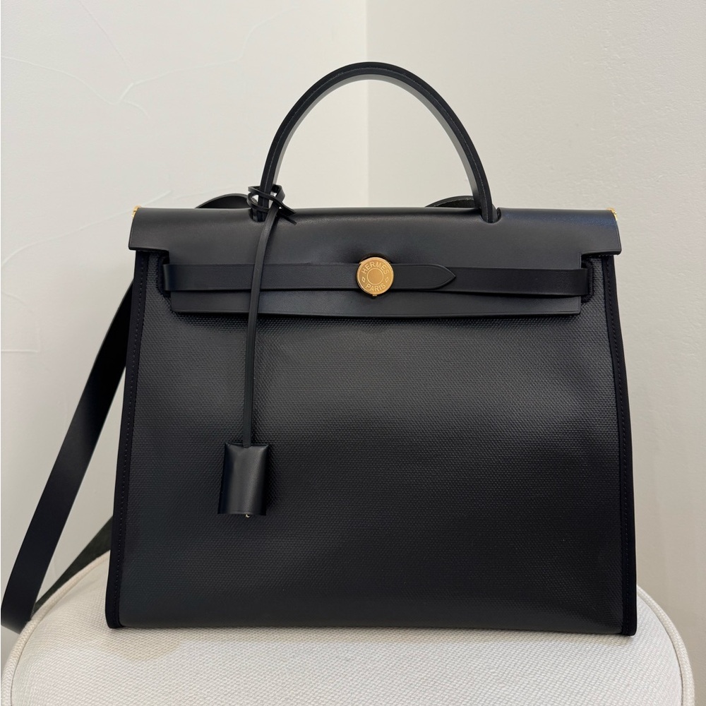 Toile H Berline Vache Hunter Herbag Zip PM 31 Black Ecru